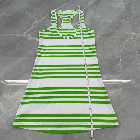 Women’s Lululemon Cool Racerback Striped Tank Top Ocean Stripe Frond Size 2 - Picture 14 of 16